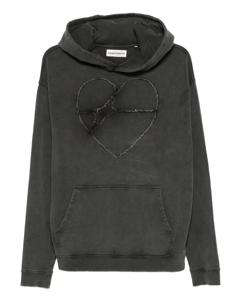 Carne Bollente Ausgefranster Heartbreaker Hoodie - Grau Grau