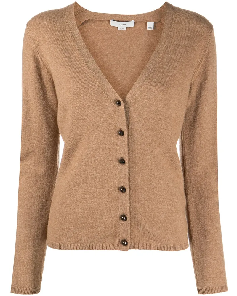 Vince Cardigan mit V-Ausschnitt - Braun Braun