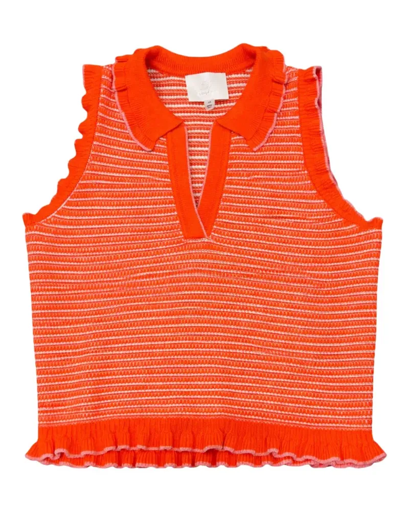 Cinq à Sept Top mit Rüschen - Orange Orange