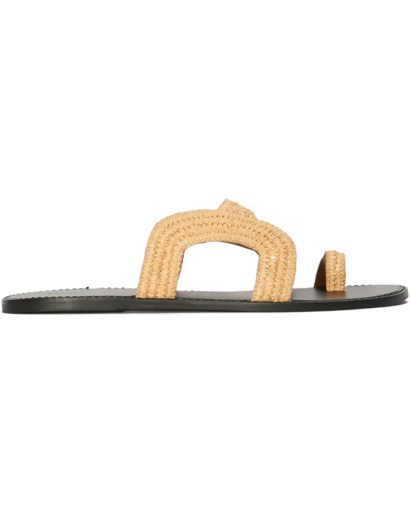 Osklen Calçadão Sandalen aus gewebter Raffiabast - Nude Nude