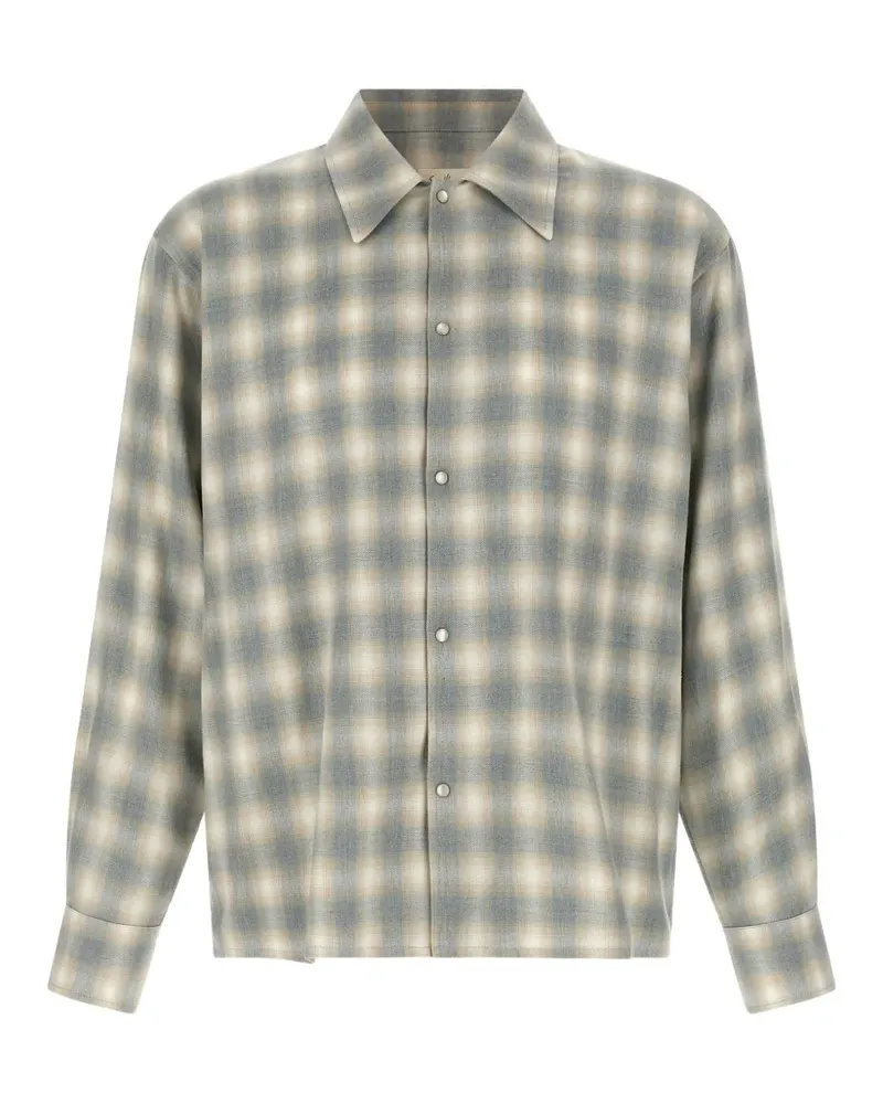 Second/Layer Kariertes Hemd - Blau Blau
