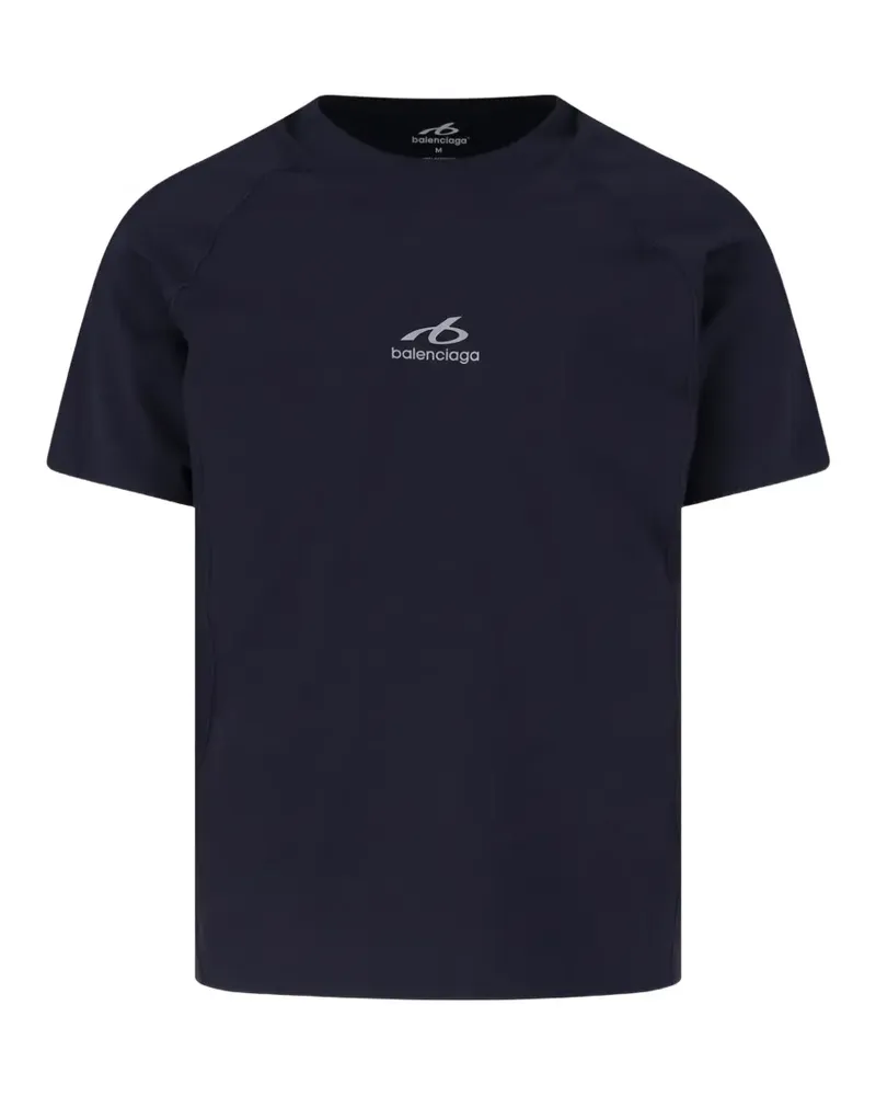 Balenciaga T-Shirt mit Raglanärmeln - Blau Blau