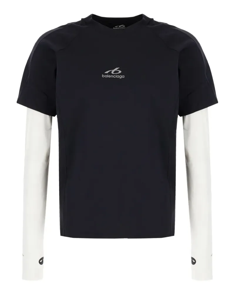 Balenciaga T-Shirt mit Raglanärmeln - Blau Blau