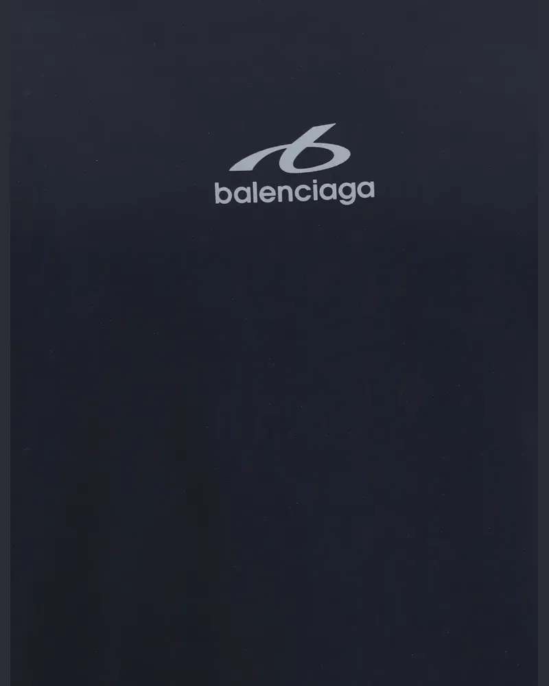 Balenciaga logo-print raglan-sleeve T-shirt - Blau Blau