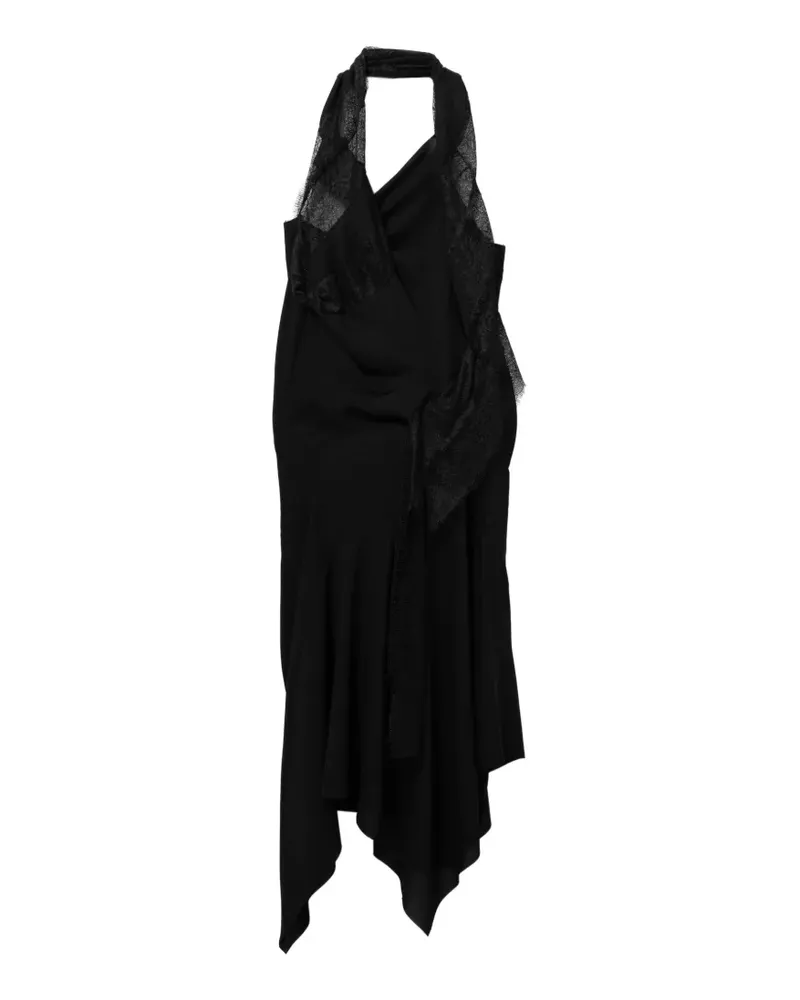 Junya Watanabe Asymmetrisches Kleid mit Spitze - Schwarz Schwarz