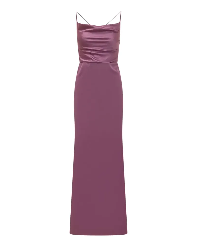 ACTUALEE gathered cowl-neck maxi dress - Violett Violett