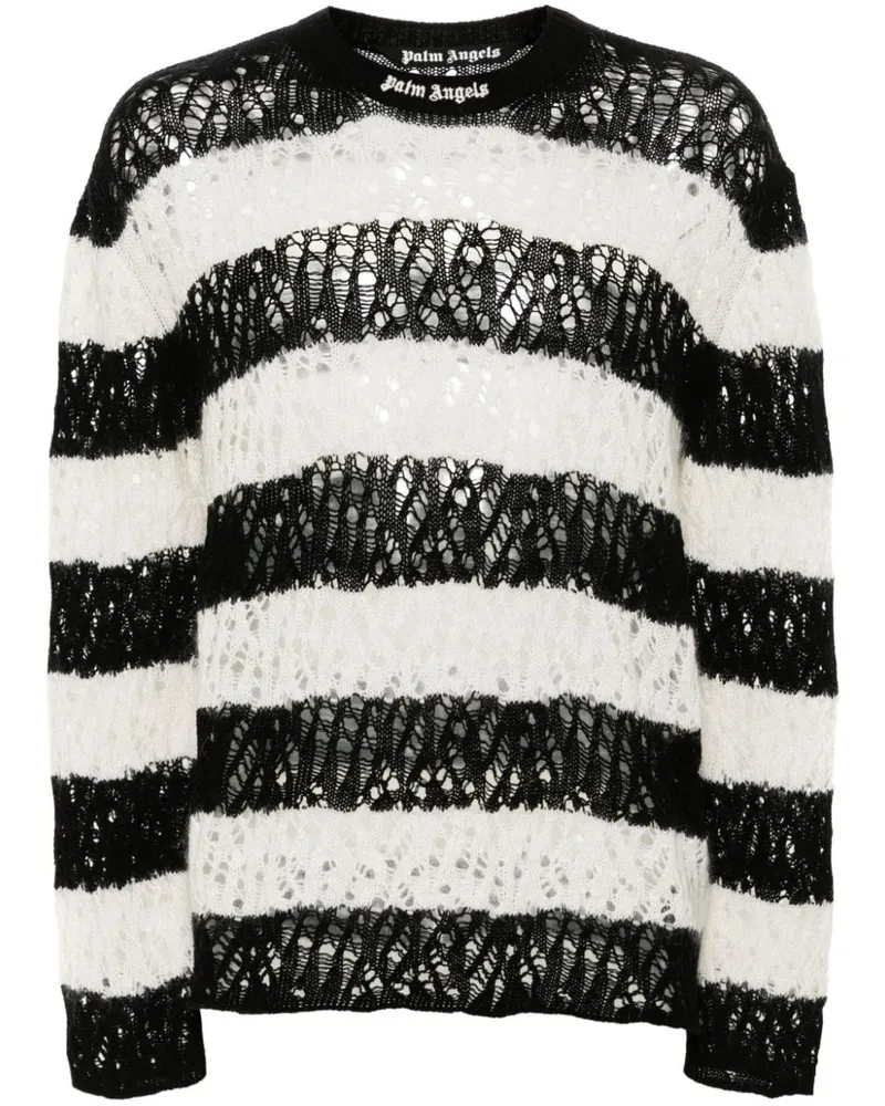 Palm Angels Pullover mit Logo-Stickerei - Schwarz Schwarz