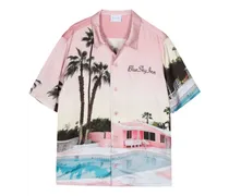 Pink Motel Hemd aus Satin