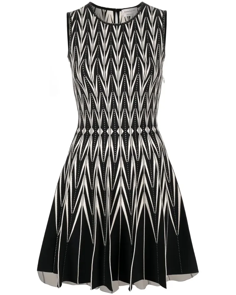 Alexander McQueen Gestricktes Kleid - Schwarz Schwarz