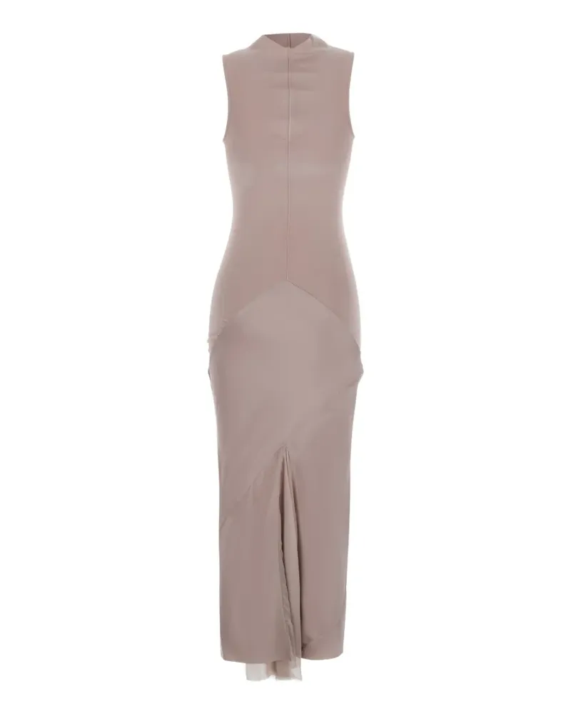 Rick Owens Tower Sliced panelled sleeveless fitted midi dress - Rosa Rosa