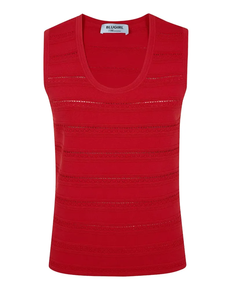 Blumarine Top mit Zickzackmuster - Rot Rot