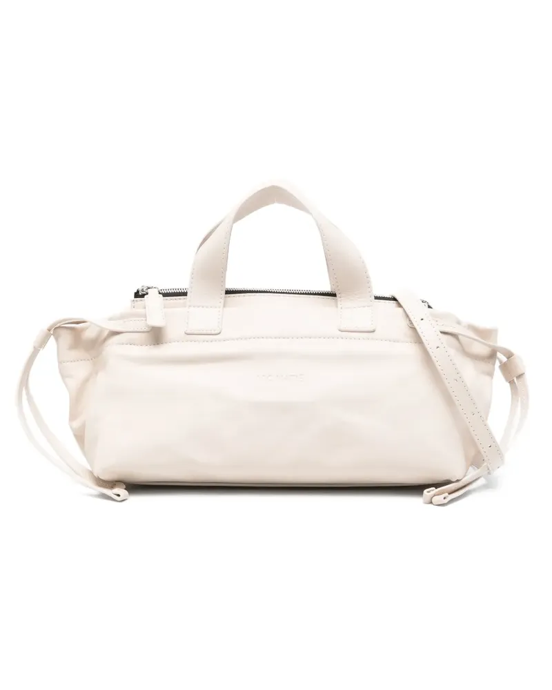Vic Matié zip leather tote bag - Nude Nude