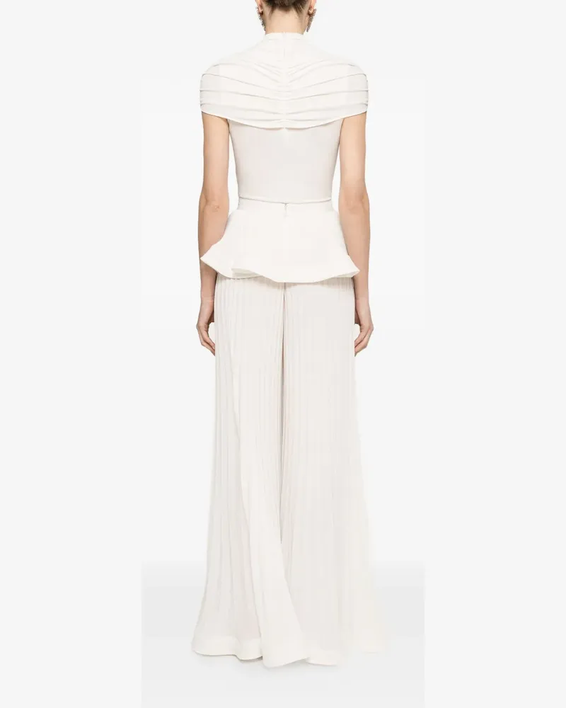 NISSA pleated palazzo pants - Weiß Weiß