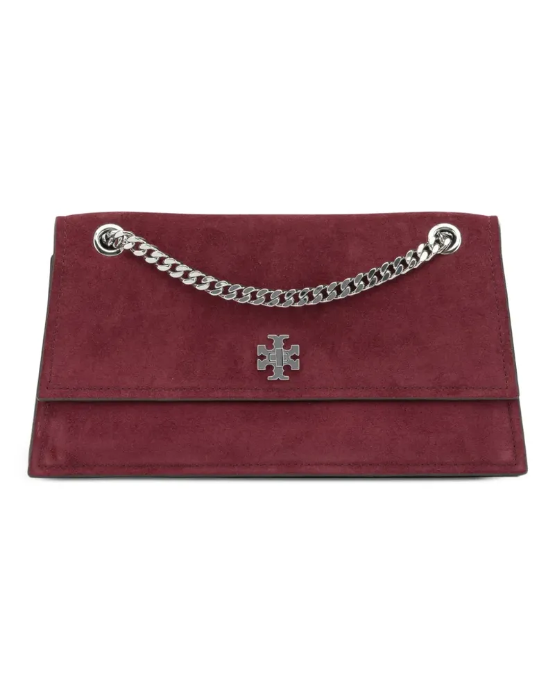 Tory Burch Kira Turnlock Schultertasche aus Wildleder - Rot Rot