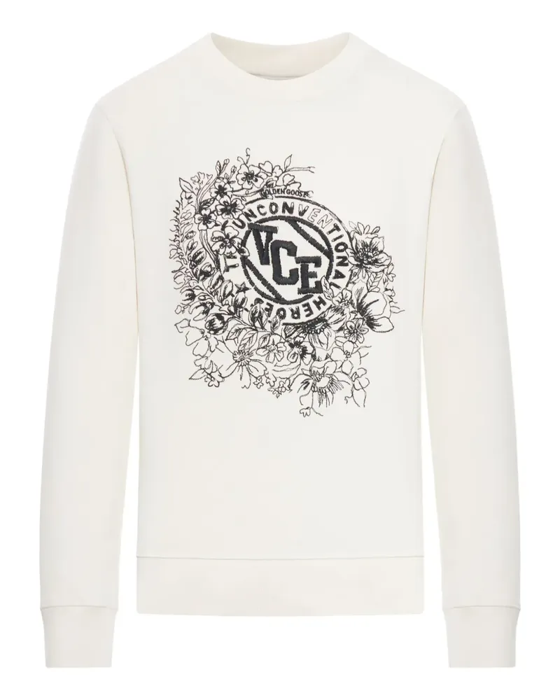 Golden Goose Journey Sweatshirt mit rundem Ausschnitt - Weiß Weiß