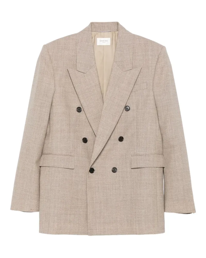 Saint Laurent Doppelreihiges Sakko - Nude Nude