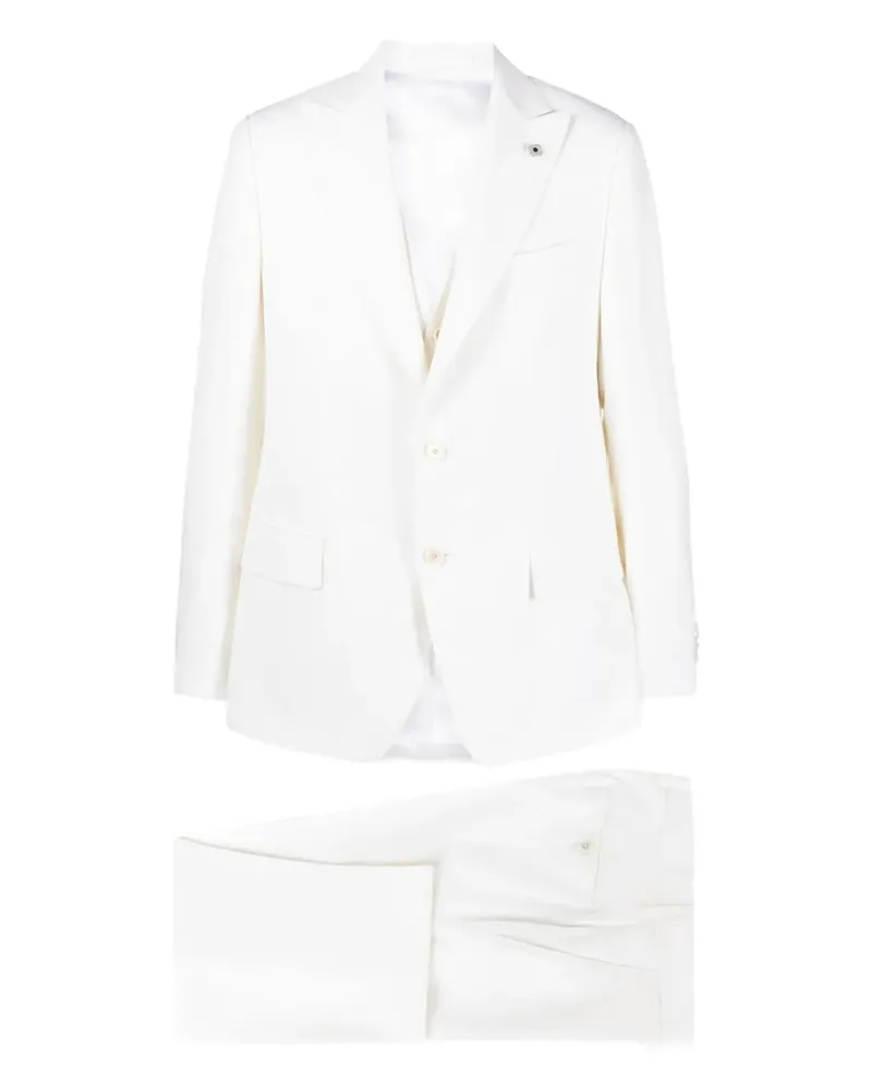 LARDINI Dreiteiliger Anzug - Weiß Weiß