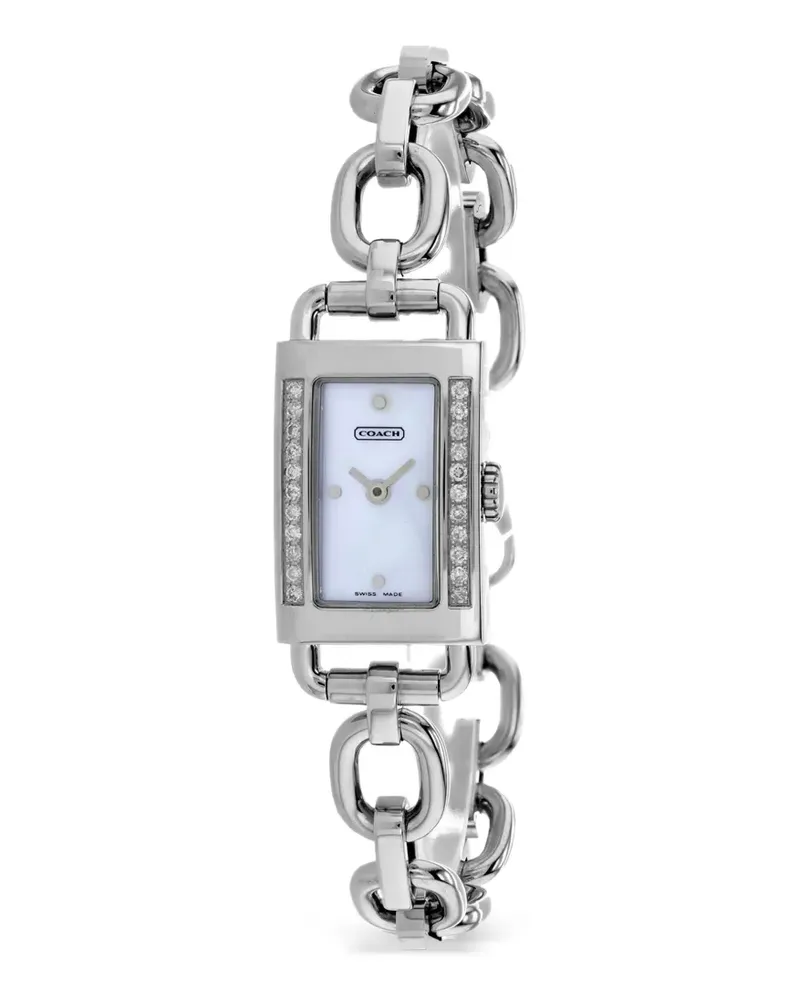 Coach mother-of-pearl diamond 18mm watch - Silber Silber
