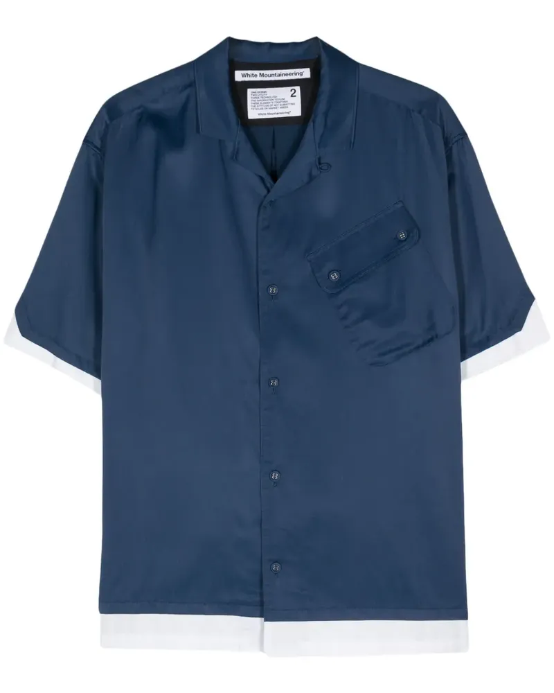 White Mountaineering Hemd im Layering-Look - Blau Blau