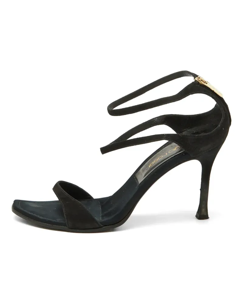 Sergio Rossi Sandalen mit Knöchelriemen - Schwarz Schwarz