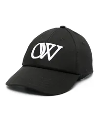 OFF-WHITE Baseballkappe mit Logo-Stickerei Schwarz