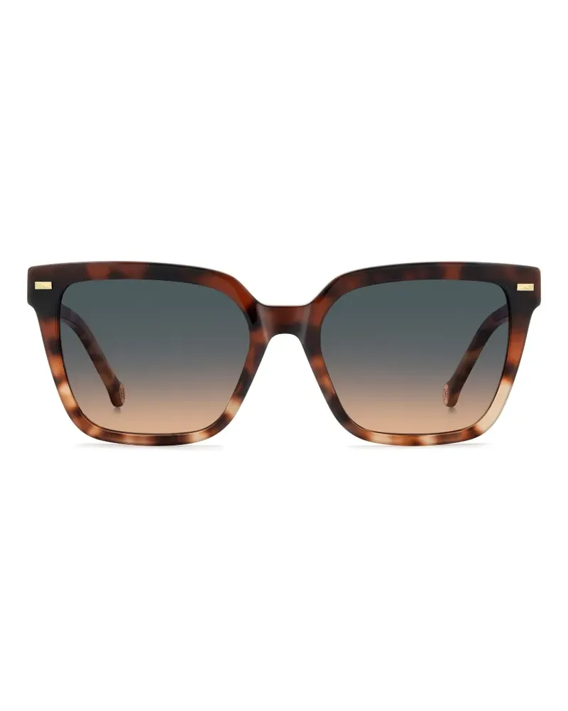 Carolina Herrera New York Sonnenbrille mit eckigem Gestell - Braun Braun