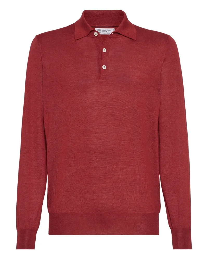 Brunello Cucinelli long-sleeve polo shirt - Rot Rot