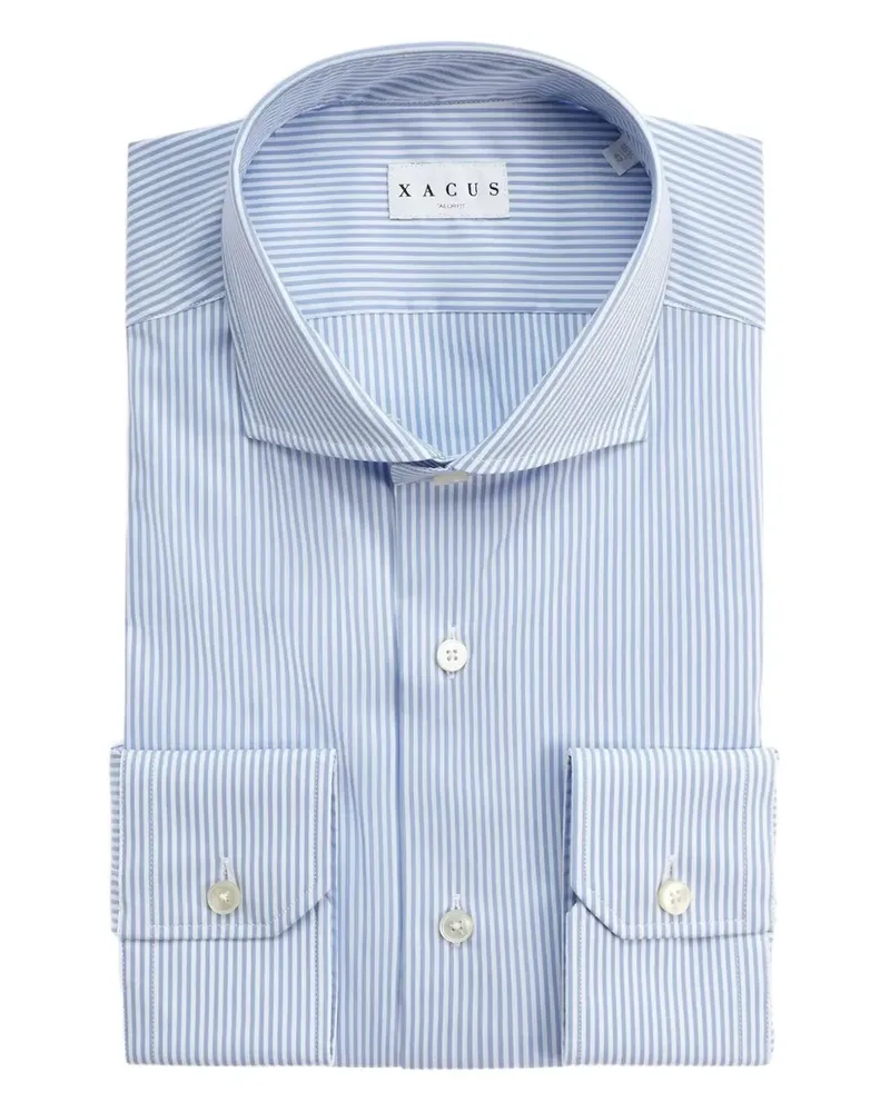 XACUS Gestreiftes Hemd - Blau Blau