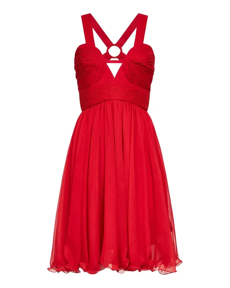 Ermanno Scervino ring-detail V-neck dress - Rot Rot