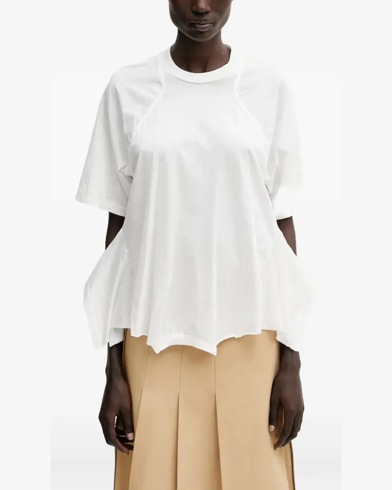 Undercover T-Shirt mit Rüschenborten - Weiß Weiß