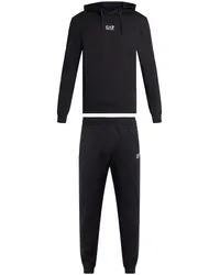 EA7 Jogginganzug mit Logo-Print Schwarz