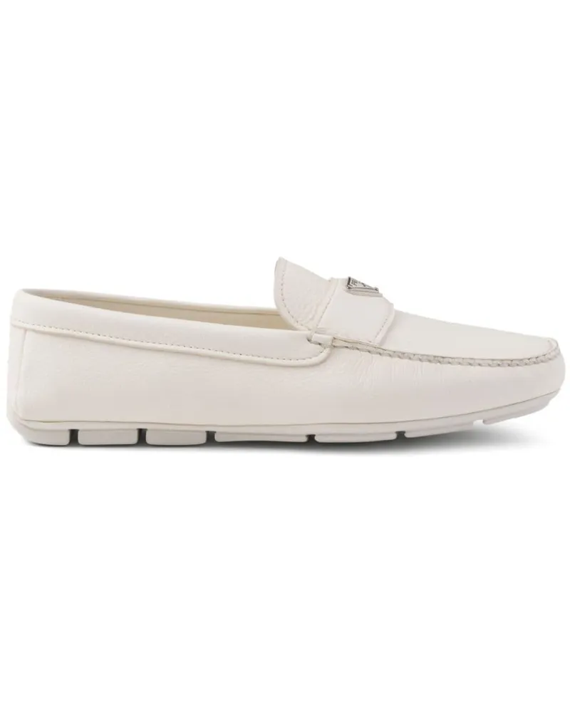 Prada Loafer mit Logo-Schild Nude