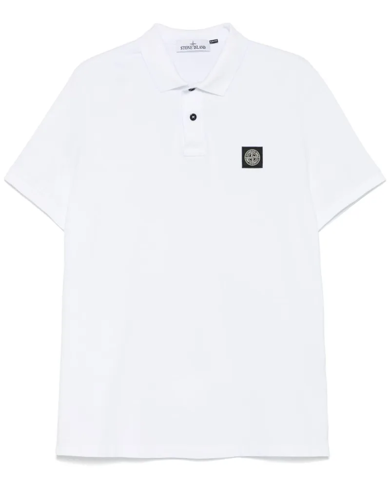 Stone Island Poloshirt aus Piqué - Weiß Weiß
