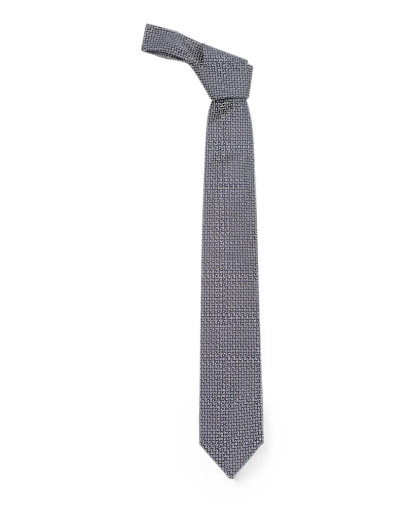 LARDINI paisley-print silk tie - Blau Blau