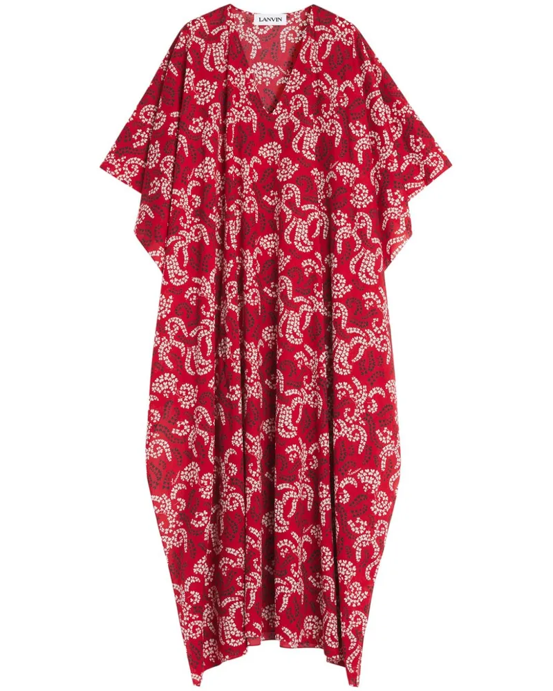 Lanvin Kaftan mit Blumen-Print - Rot Rot