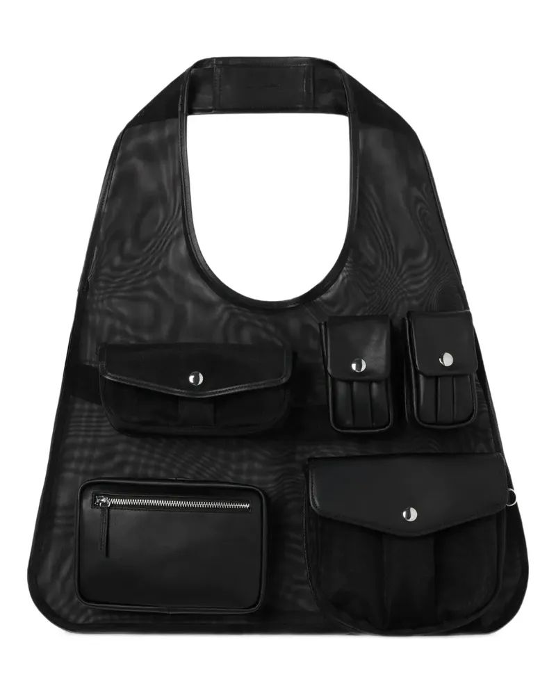 Simone Rocha multi-pocket mesh bag - Schwarz Schwarz