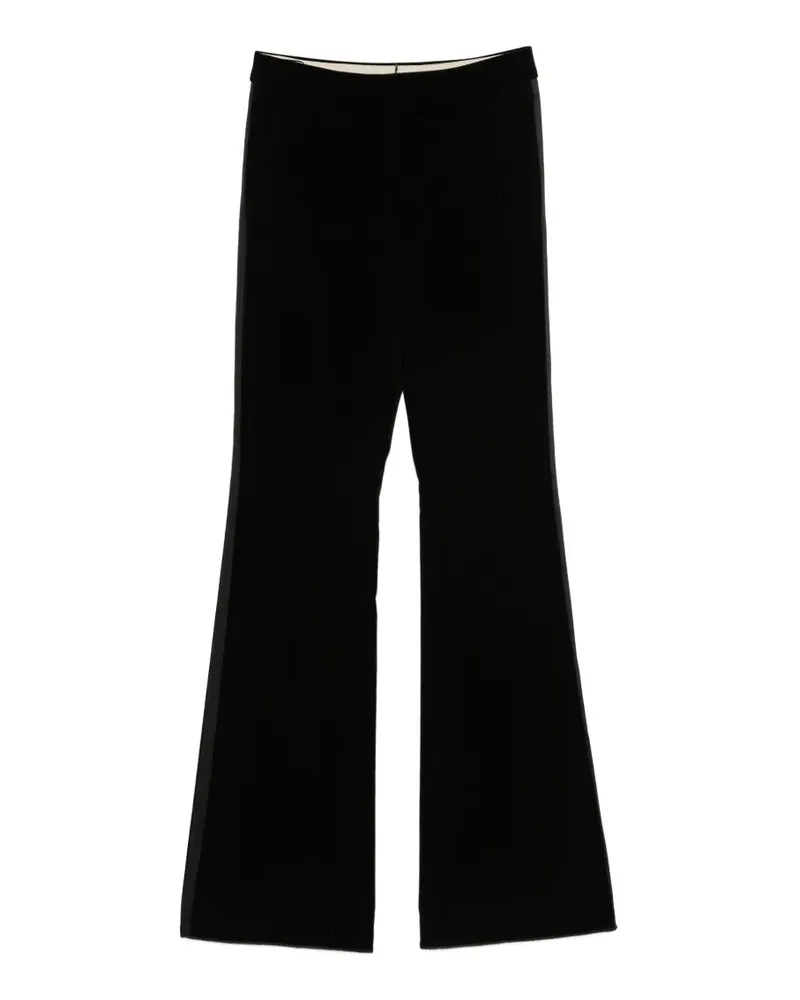 Max Mara Hose aus Samt mit Seitenstreifen - Schwarz Schwarz