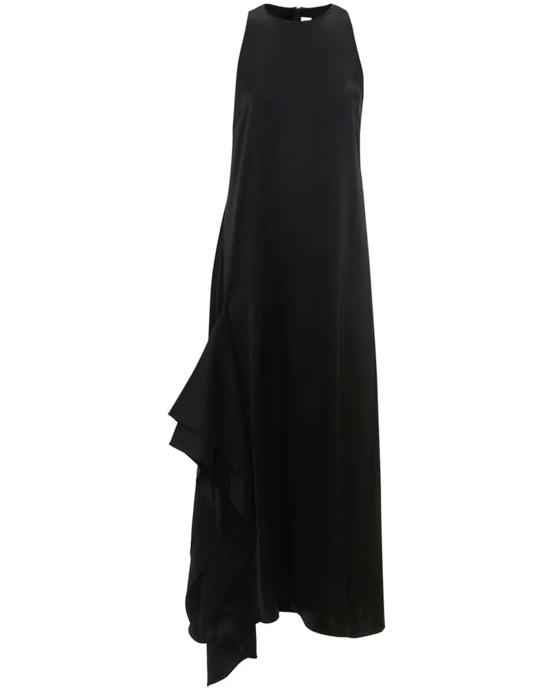 J.W.Anderson Asymmetrisches Midikleid - Schwarz Schwarz