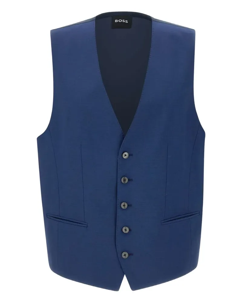 HUGO BOSS Weste mit fünf Knöpfen - Blau Blau