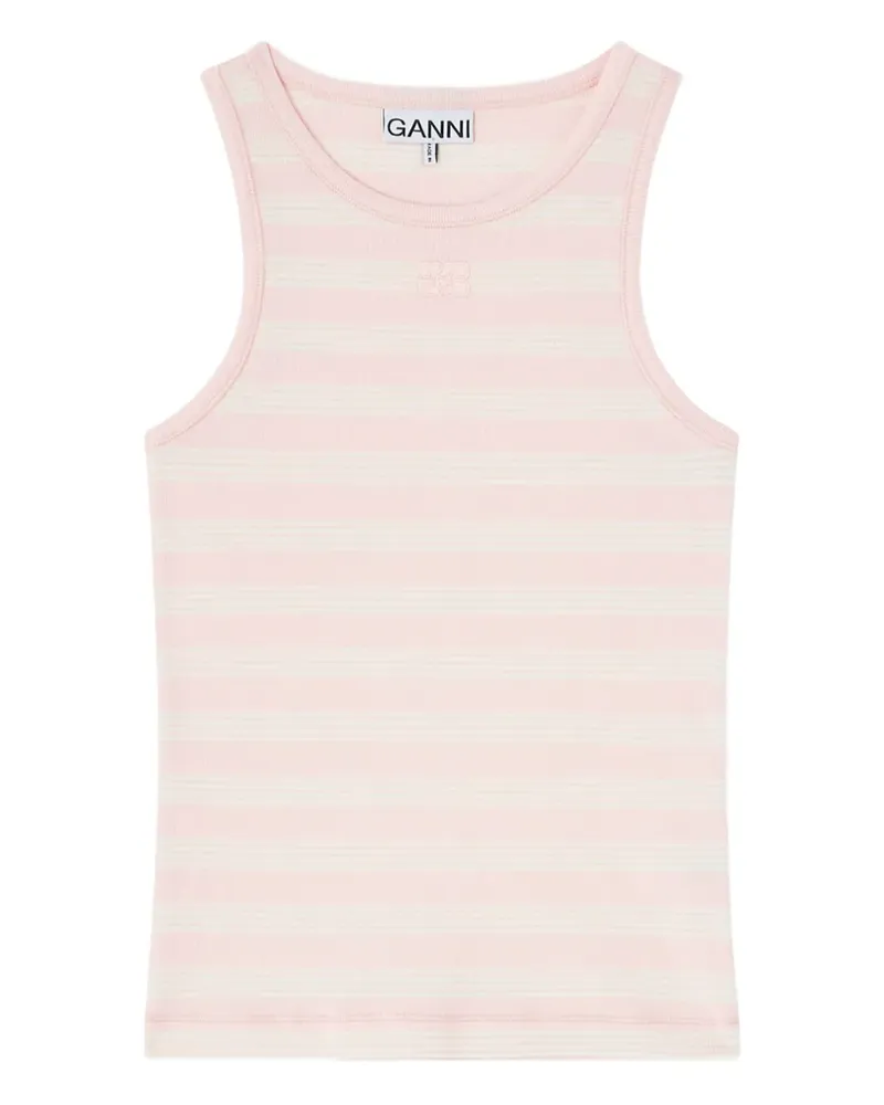 Ganni Gestreiftes Top - Rosa Rosa