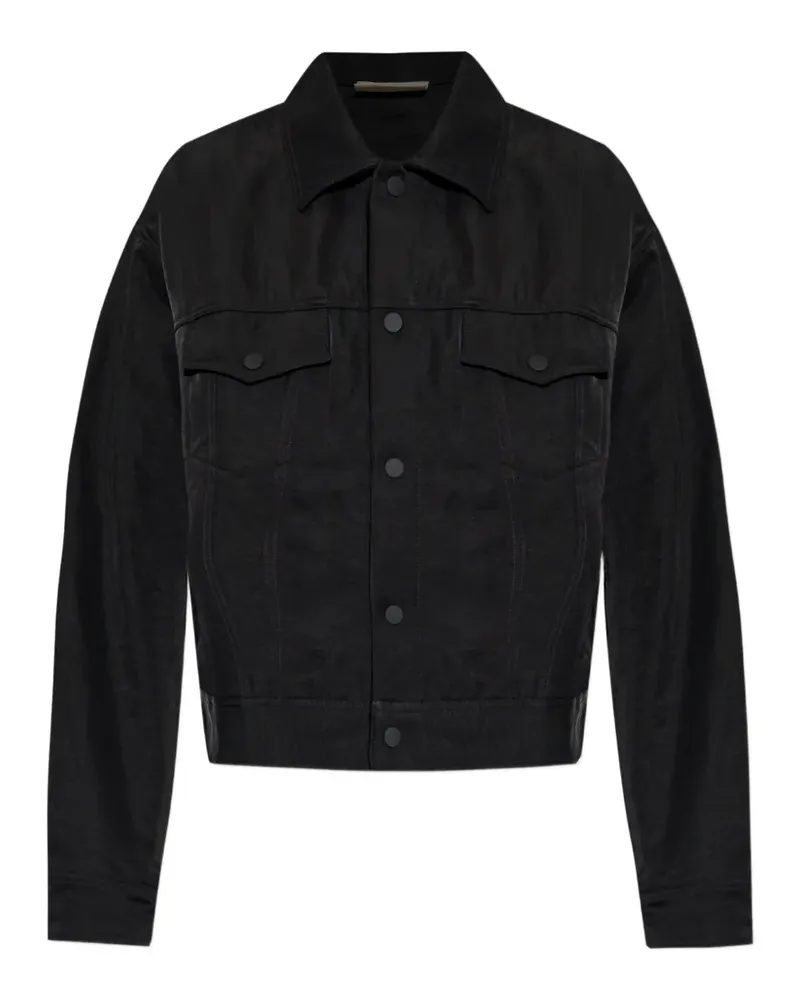 Fear of God logo-patch shirt jacket - Schwarz Schwarz