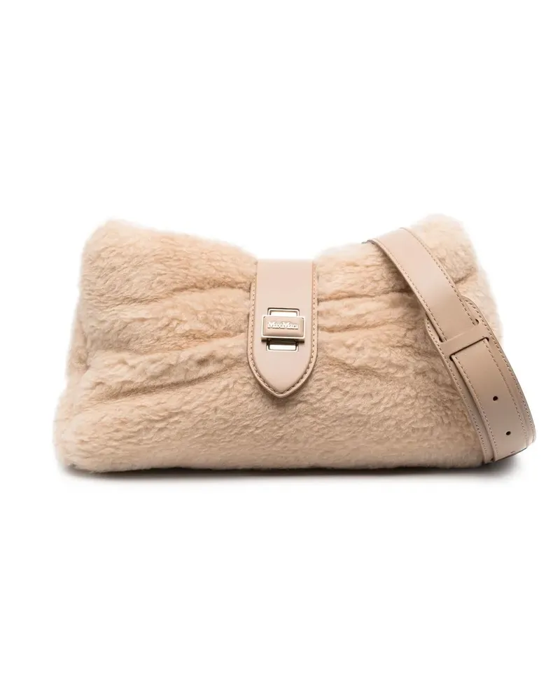 Max Mara Shopper mit Shearling - Nude Nude