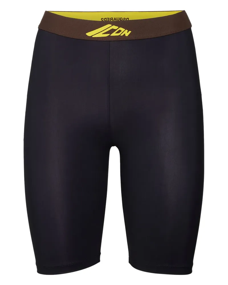 Dsquared2 Icon Radlerhose mit Stretchbund - Schwarz Schwarz
