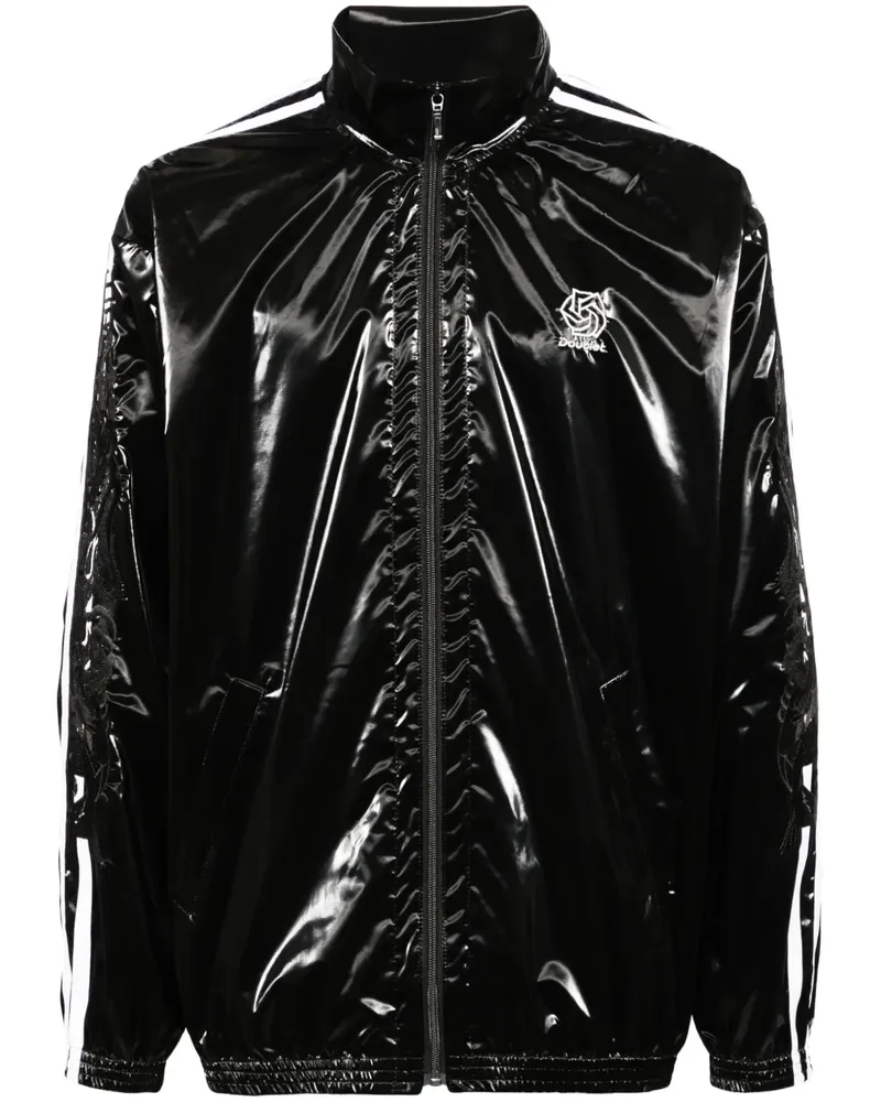 Doublet Sportjacke mit Lackoptik - Schwarz Schwarz