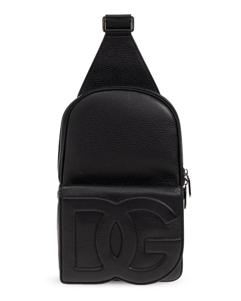 Dolce & Gabbana Rucksack mit Querriemen - Schwarz Schwarz