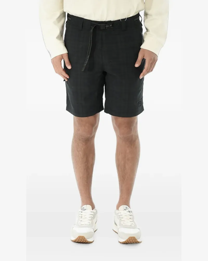 Woolrich plaid-check belted shorts - Schwarz Schwarz