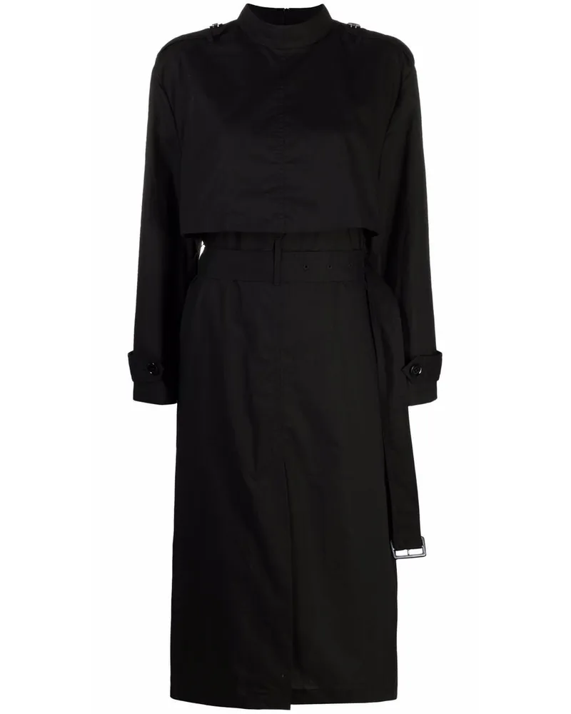 Maison Margiela Midikleid im Trenchcoat-Stil - Schwarz Schwarz