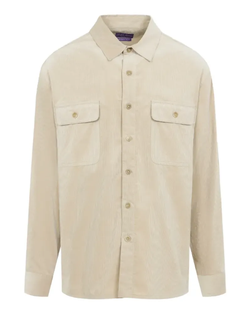 Ralph Lauren corduroy-texture button-down shirt - Nude Nude