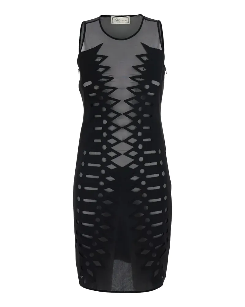Blumarine embroidered scuba dress - Schwarz Schwarz