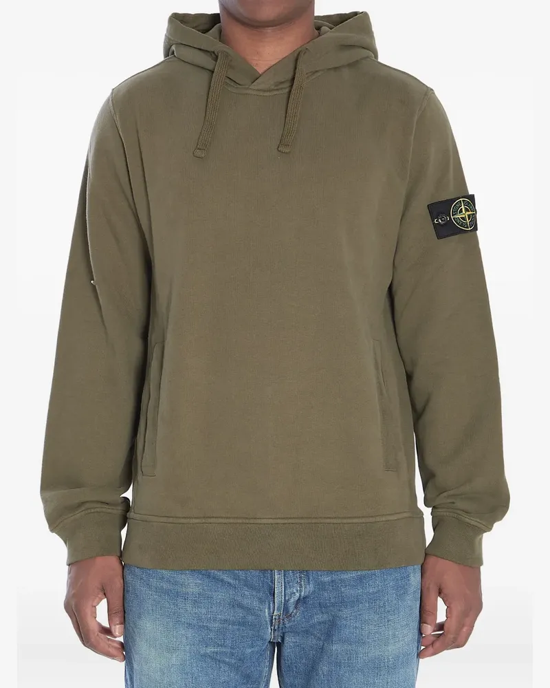 Stone Island Hoodie mit Kängurutasche - Grün Grün